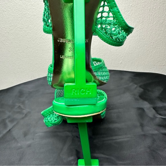 Jessica Rich Green Ysabelle Fishnet Pointed Toe Pump Sz 38- US 7.5 - Picture 4 of 7